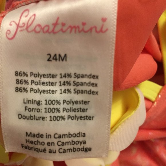 Floatimini Mermaid Petal One Piece Swimsuit 24 M - Picture 5 of 5